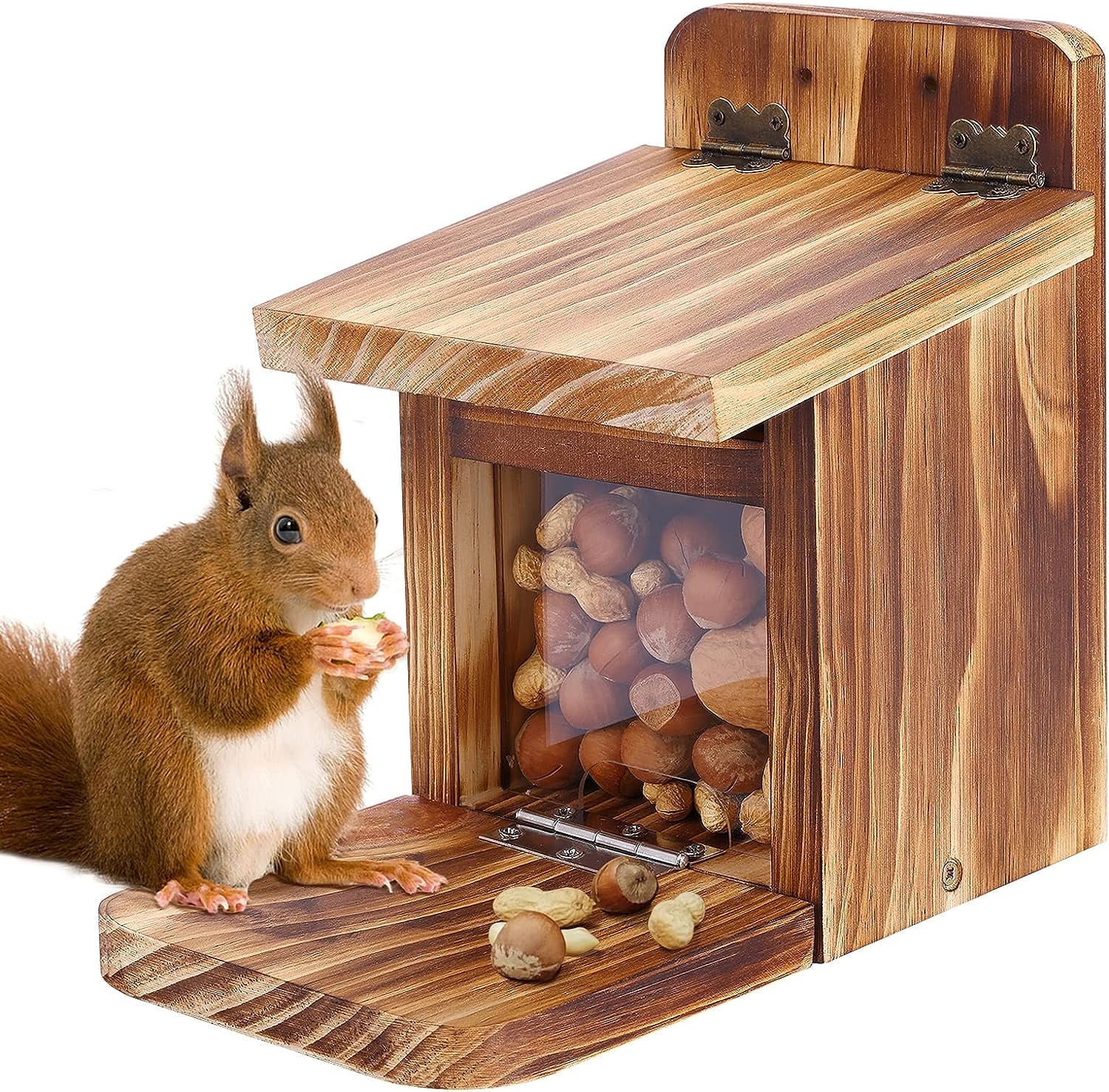 Urban Deco Squirrel Feeder Table, Wooden Squirrel Picnic Table Feeders ...