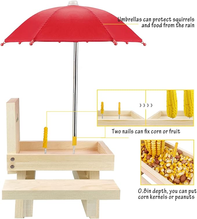 MIXXIDEA Squirrel Feeder Table