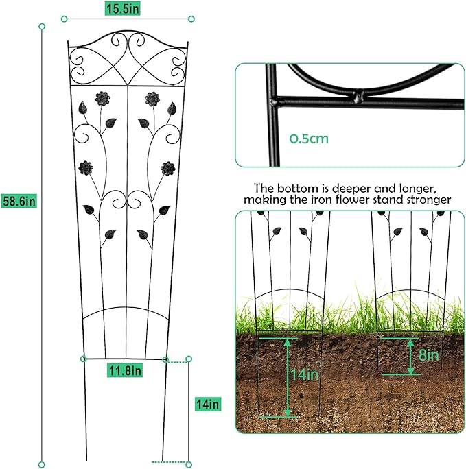 MIXXIDEA Trapezoidal Garden Trellis