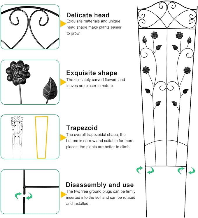 MIXXIDEA Trapezoidal Garden Trellis