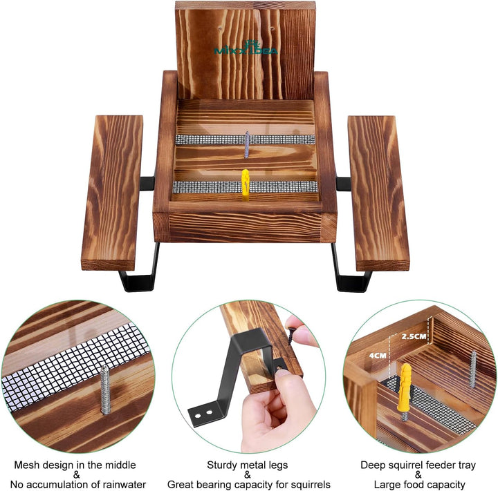 Squirrel feeder table