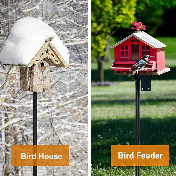 MIXXIDEA Bird House Pole Bird Feeder Stand - 80 Inch Mounting Pole