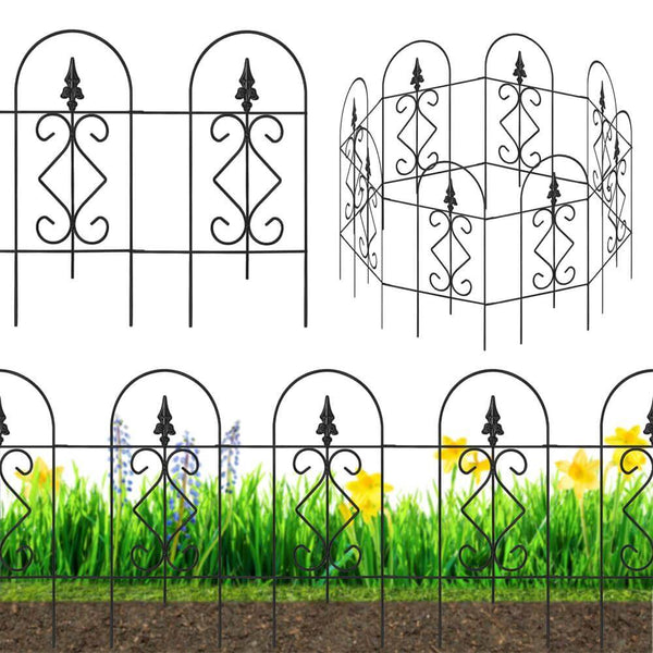 MIXXIDEA Garden Fence Animal Barrier -24in X 10ft, 8 Packs