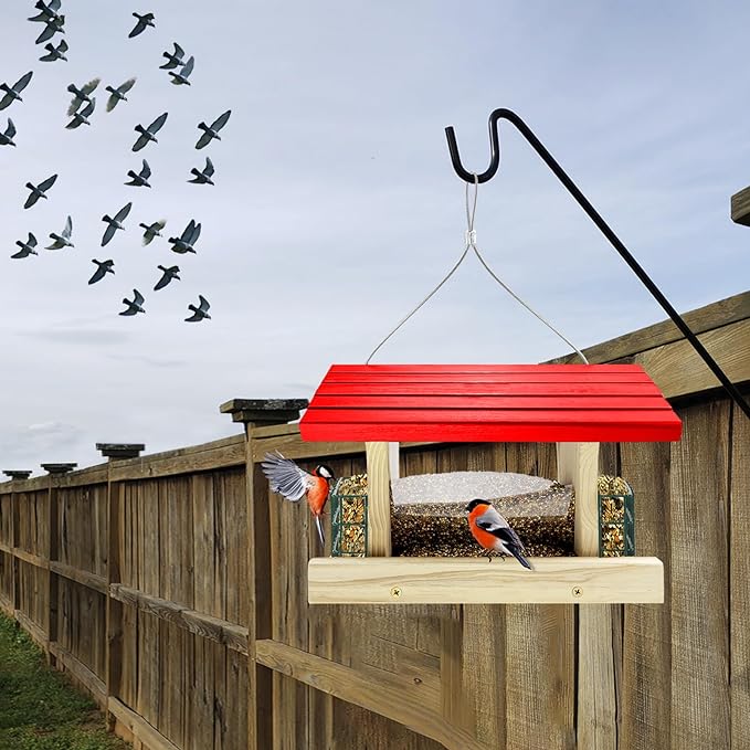 MIXXIDEA Cedar Bird Feeder for Backyard