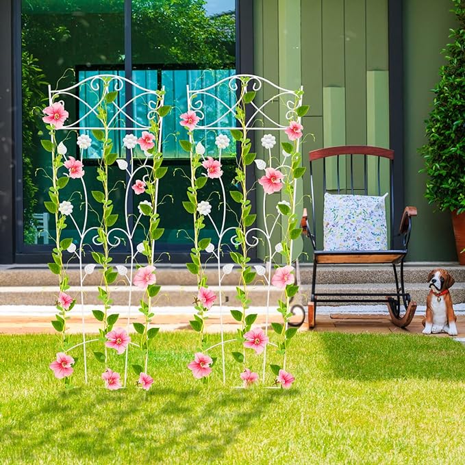 Mixxidea 4 Pack Trapezoidal Garden Trellis 